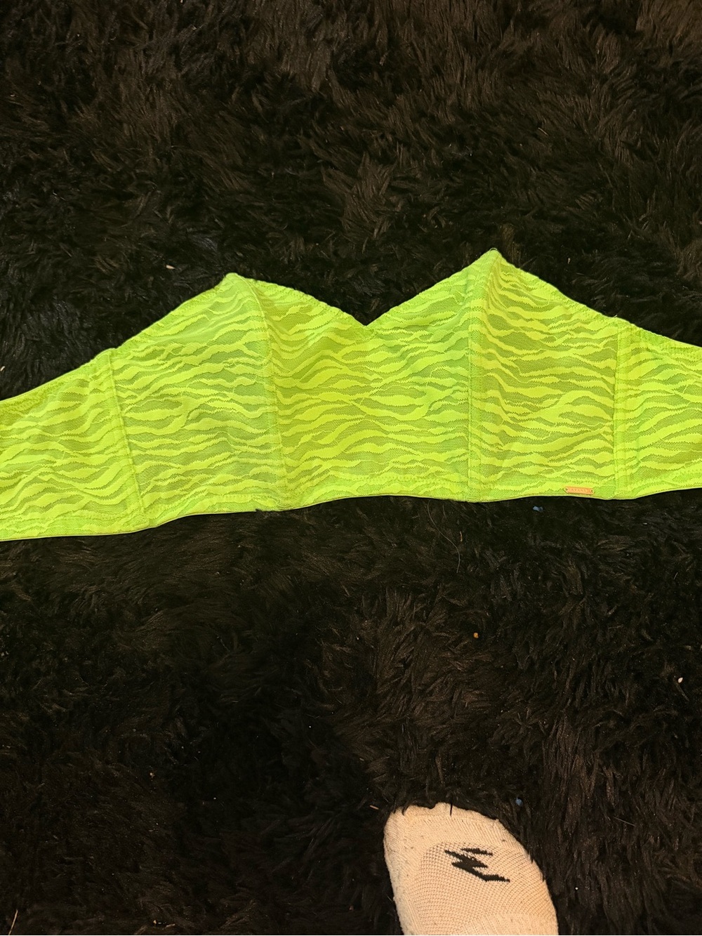 Neon Lime Lace Bandeau Top